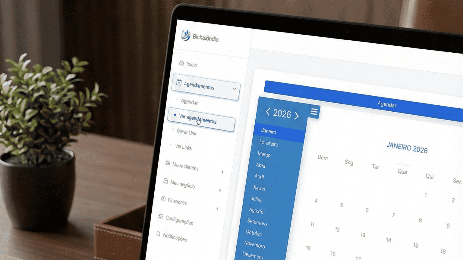 Dashboard view of the Gestão On app